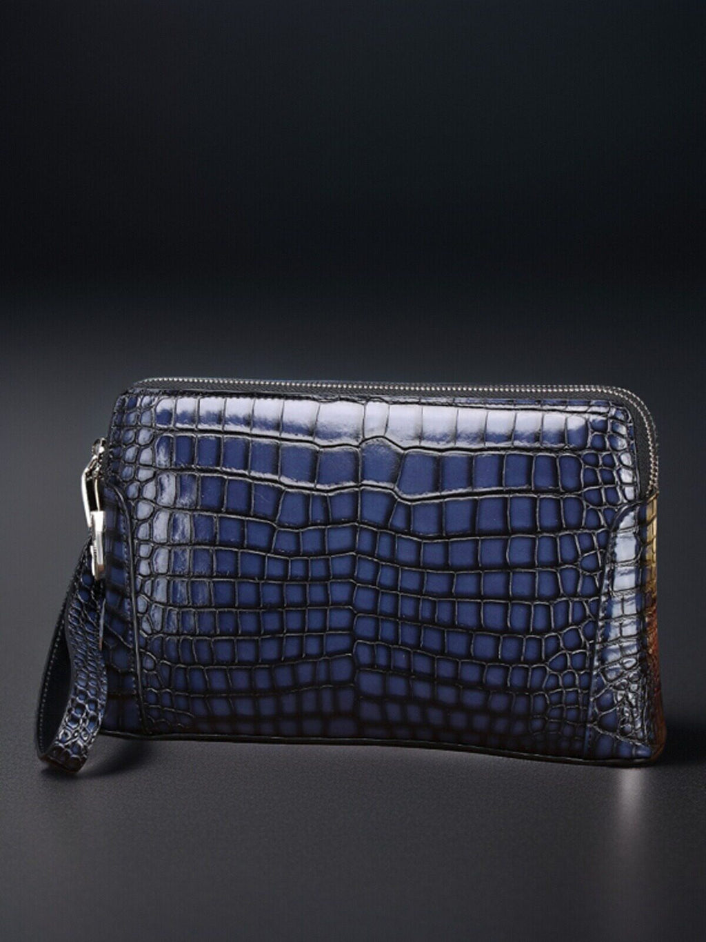 Men's Crocodile Leather Clutch Bag