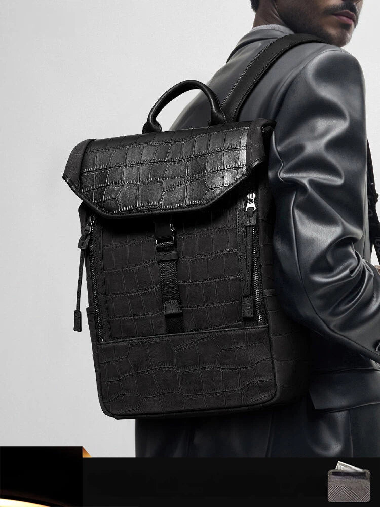 Men's Crocodile Leather Backpack