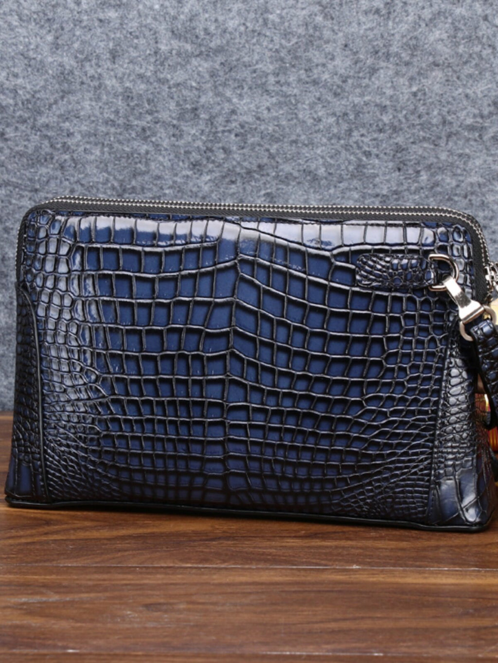 Men's Crocodile Leather Clutch Bag