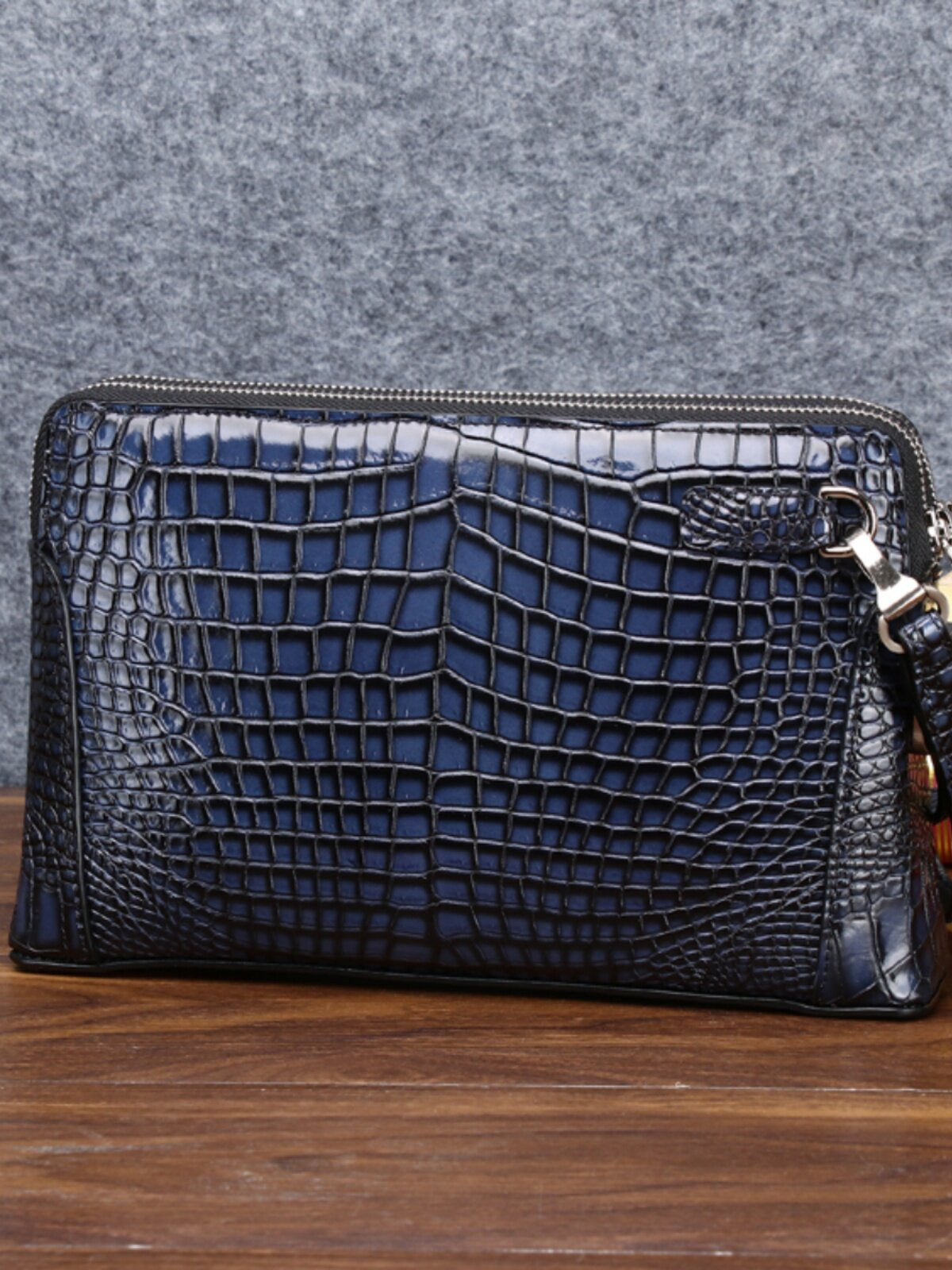 Men's Crocodile Leather Clutch Bag