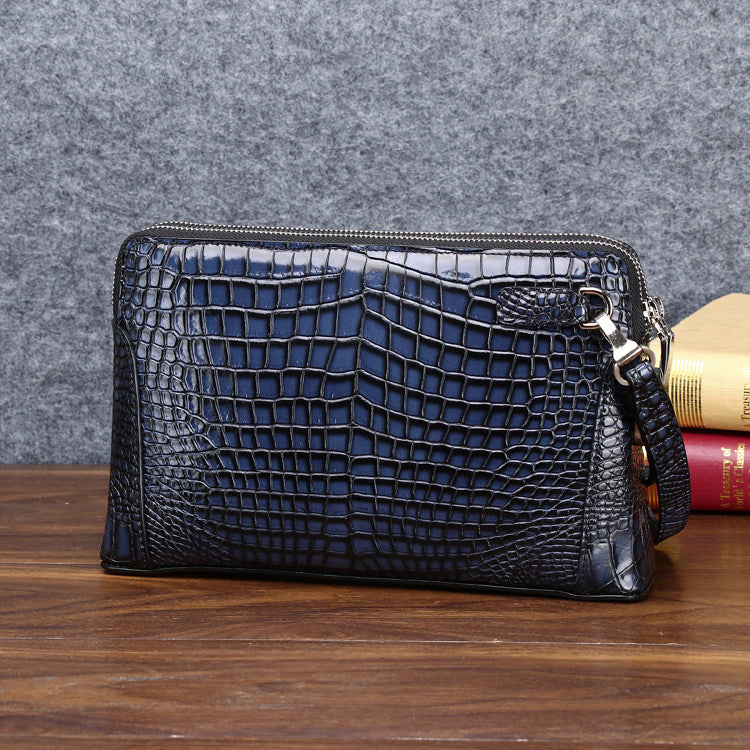 Men's Crocodile Leather Clutch Bag