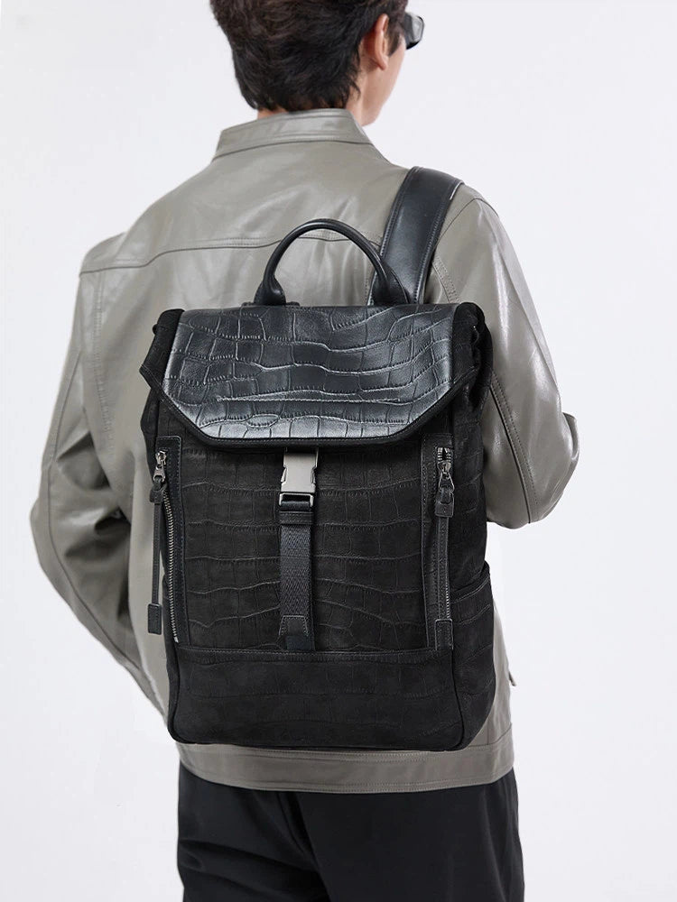 Men's Crocodile Leather Backpack