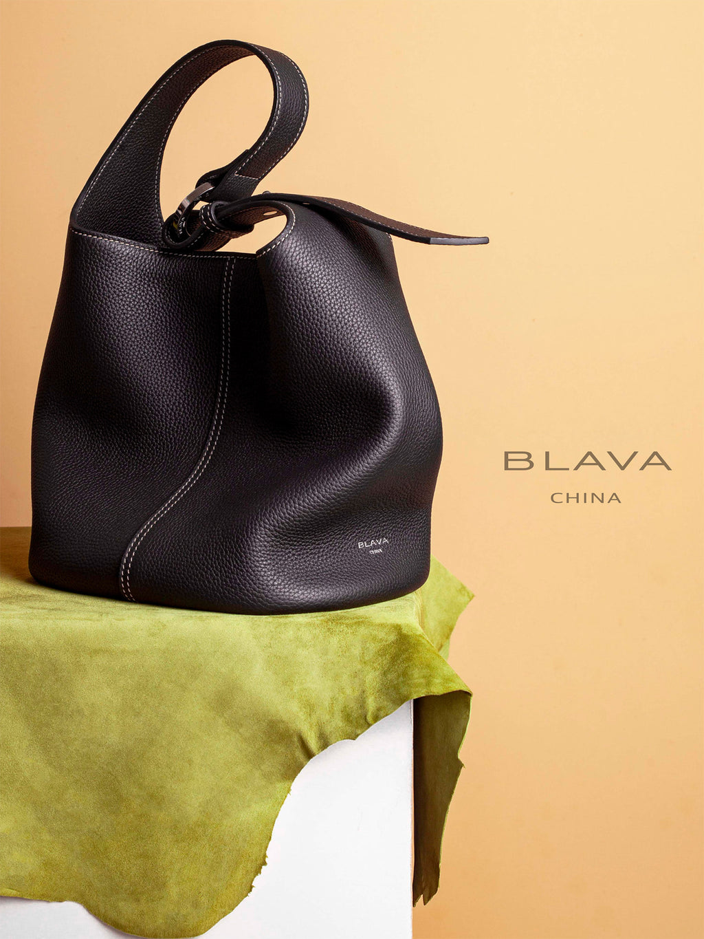 BLAVA Leather Bucket Bag