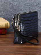 Men's Crocodile Leather Clutch Bag