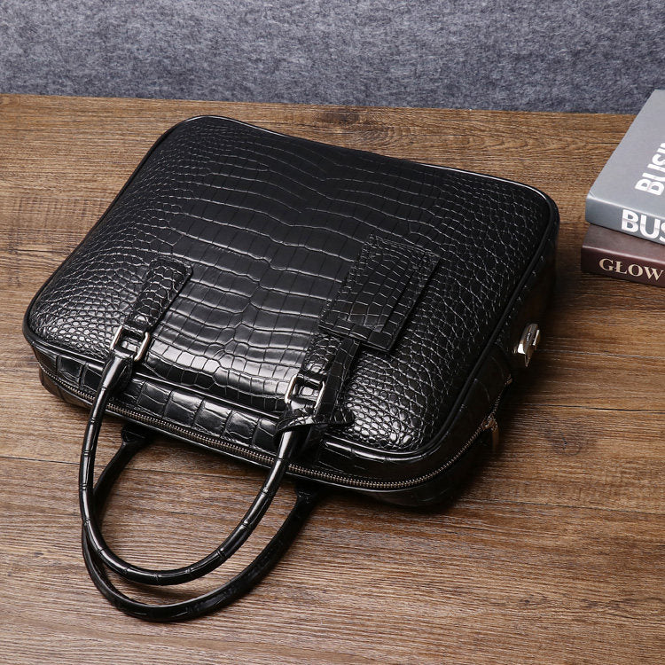 Men's Crocodile Leather Briefcase