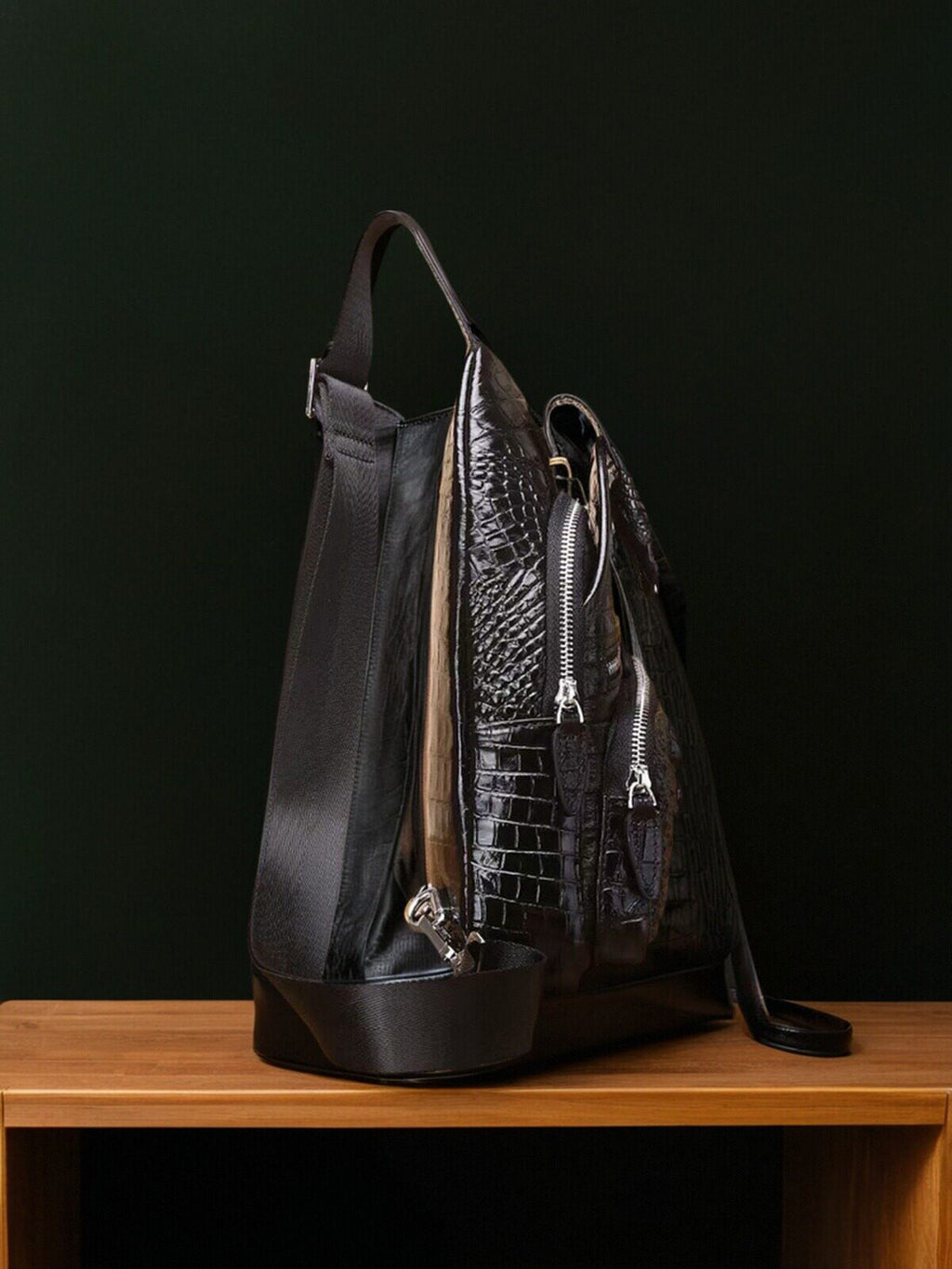 Men's Crocodile Leather Sling Bag