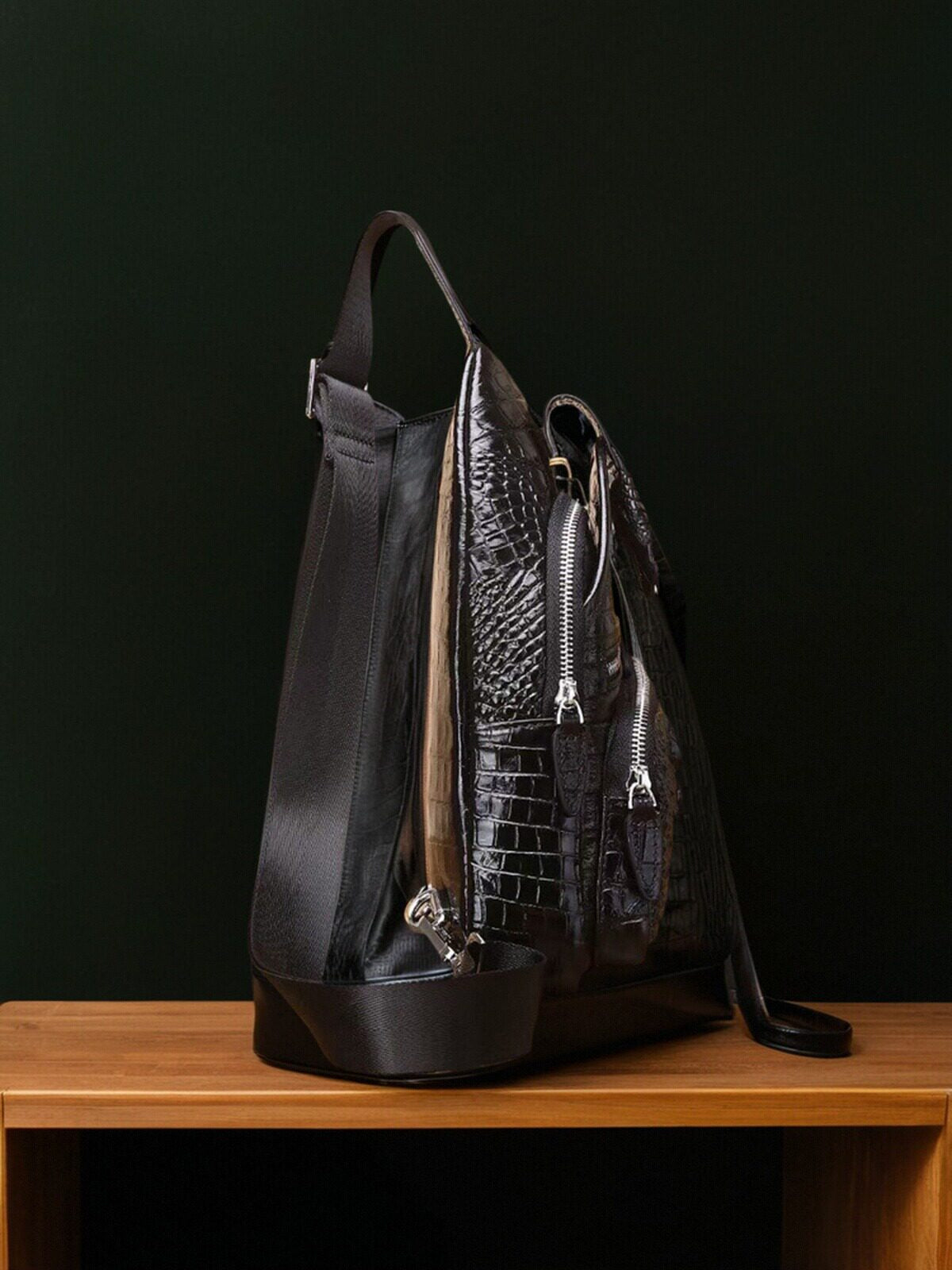Men's Crocodile Leather Sling Bag