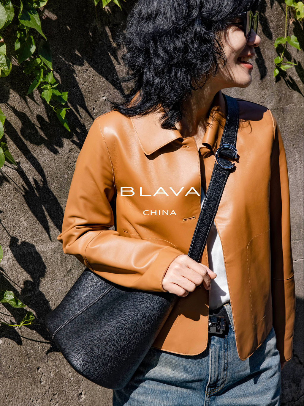 BLAVA Leather Bucket Bag