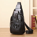 Men's Crocodile Leather Sling Bag