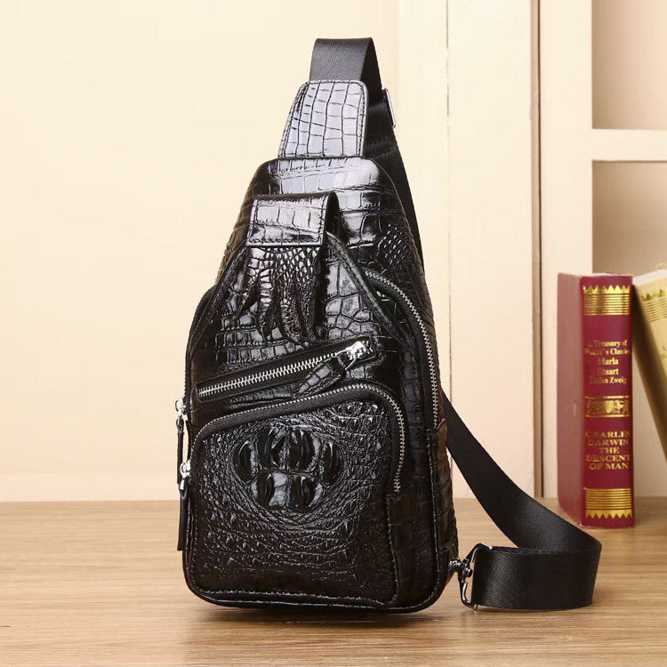 Men's Crocodile Leather Sling Bag