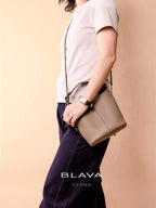 BLAVA Togo Leather Bucket Bag
