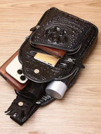 Men's Crocodile Leather Sling Bag