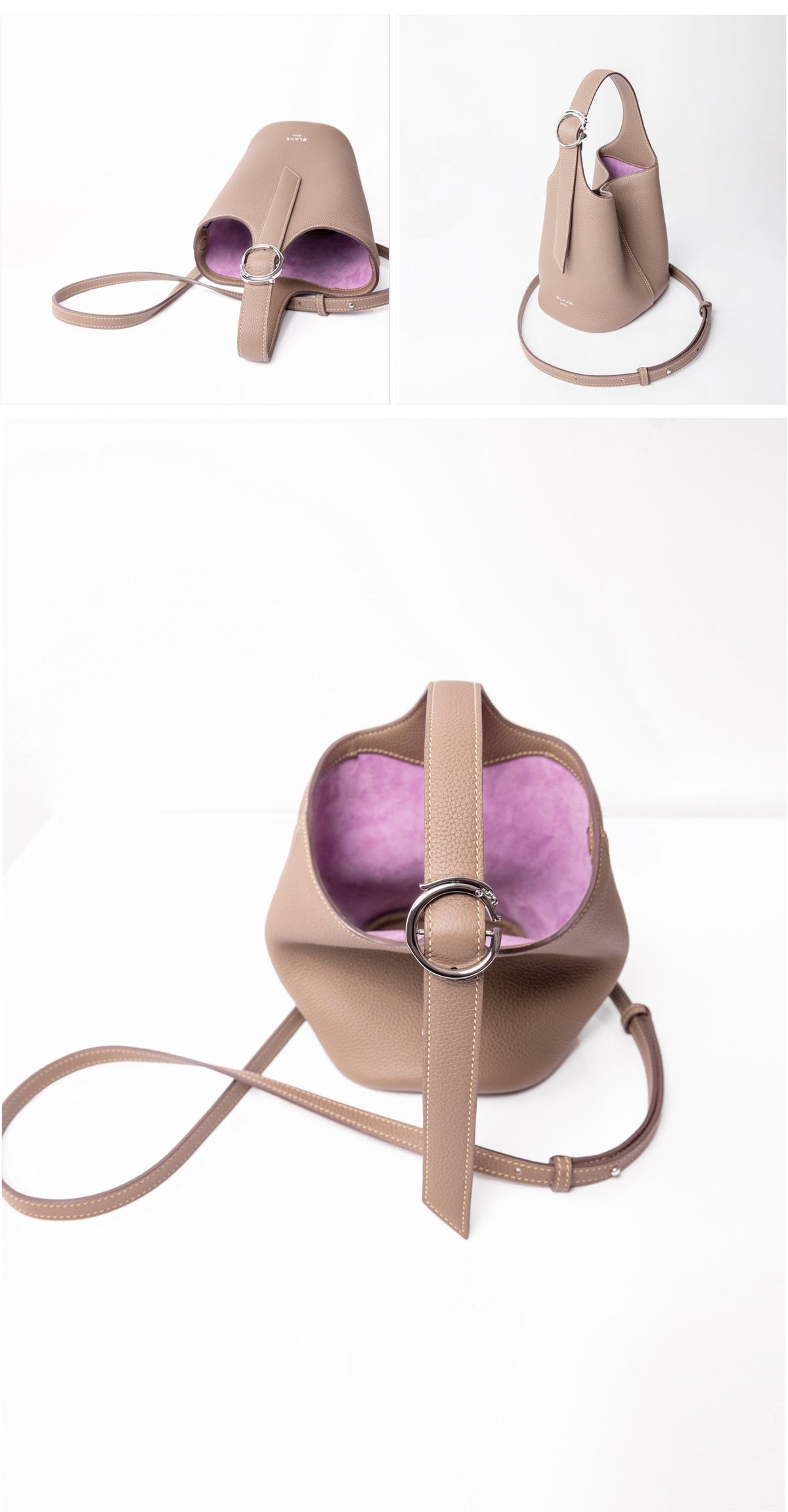BLAVA Togo Leather Bucket Bag