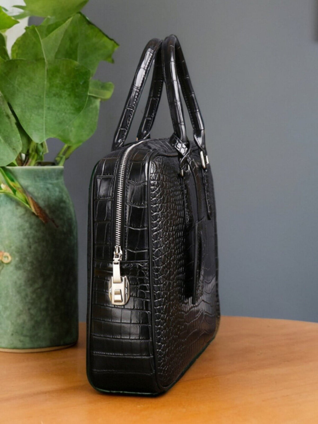 Men's Crocodile Leather Briefcase