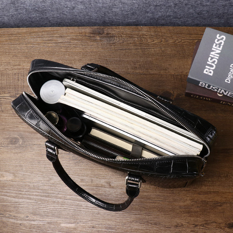 Men's Crocodile Leather Briefcase