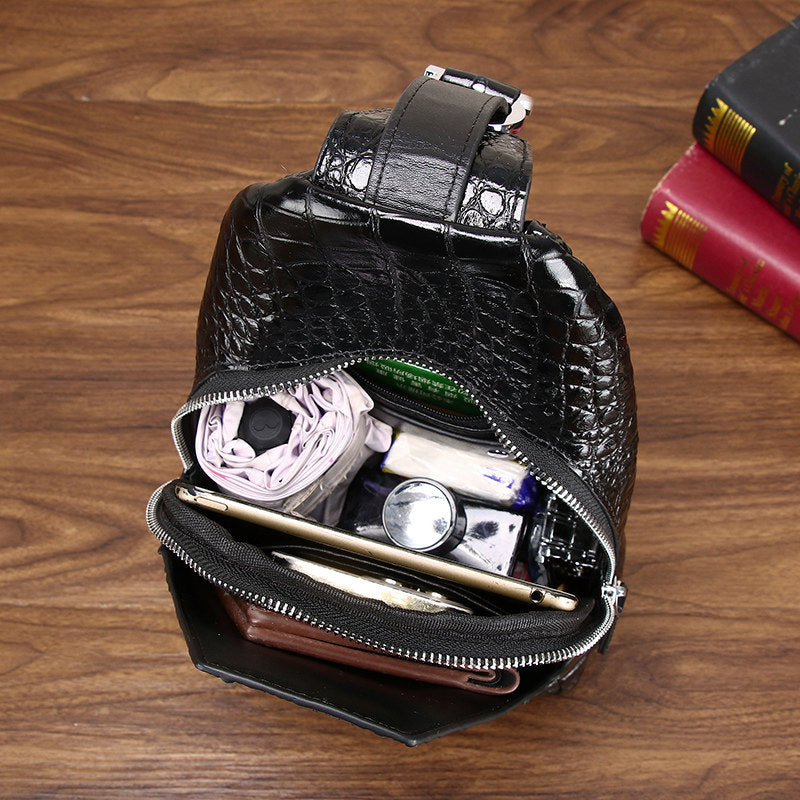 Men's Crocodile Leather Sling Bag