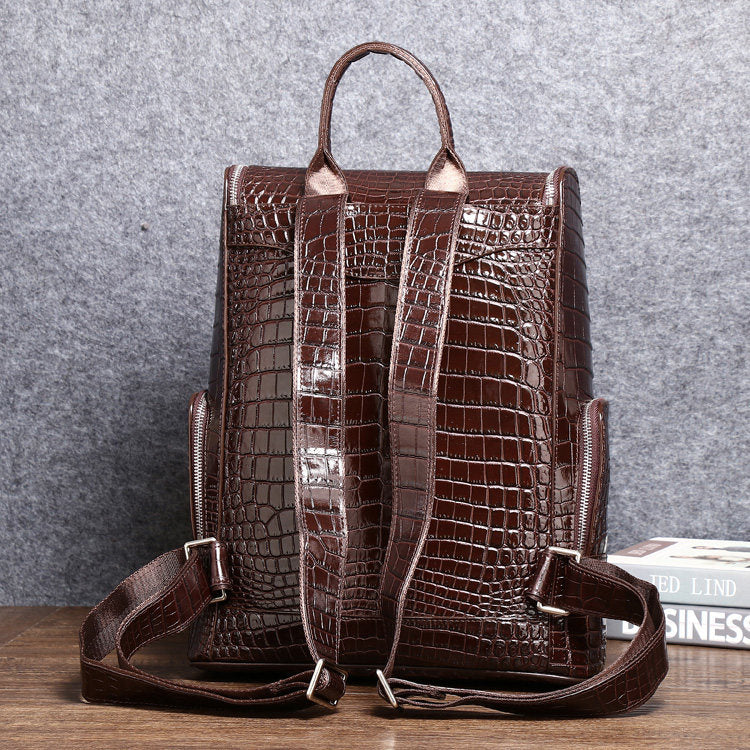 Men's Crocodile Leather Backpack