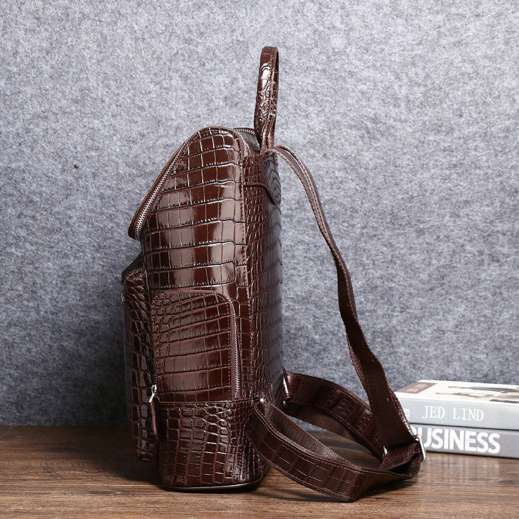 Men's Crocodile Leather Backpack