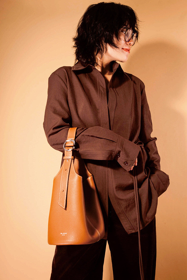 BLAVA Leather Bucket Bag