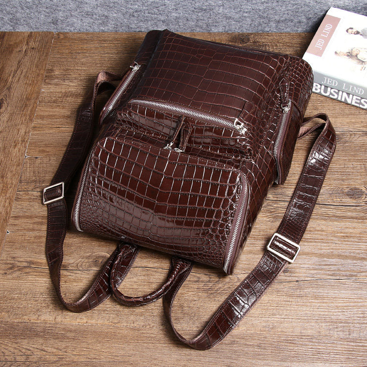 Men's Crocodile Leather Backpack