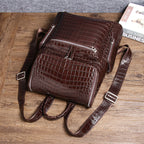 Men's Crocodile Leather Backpack