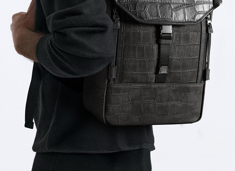 Men's Crocodile Leather Backpack