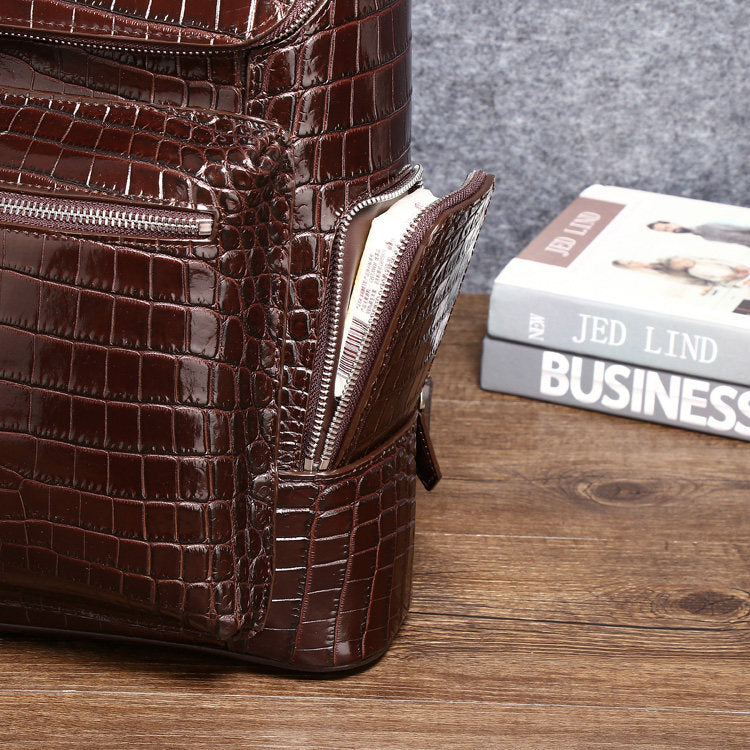 Men's Crocodile Leather Backpack