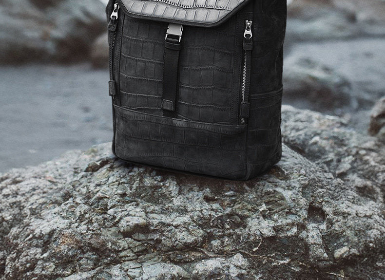 Men's Crocodile Leather Backpack