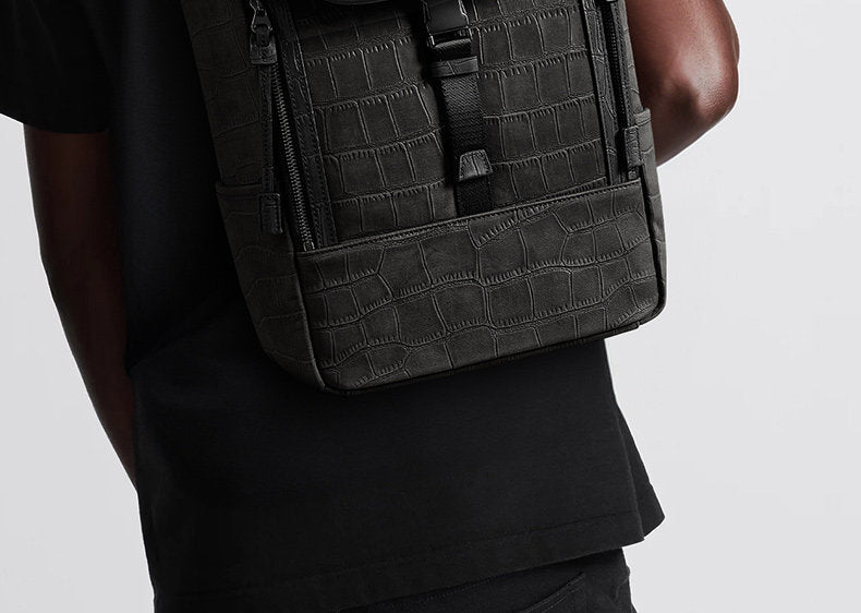 Men's Crocodile Leather Backpack