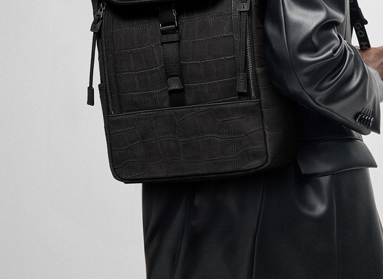 Men's Crocodile Leather Backpack