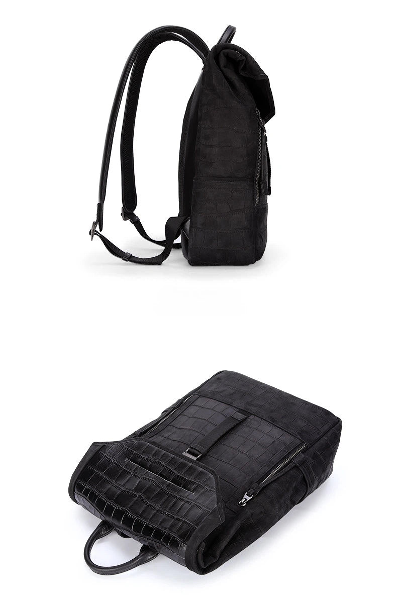 Men's Crocodile Leather Backpack