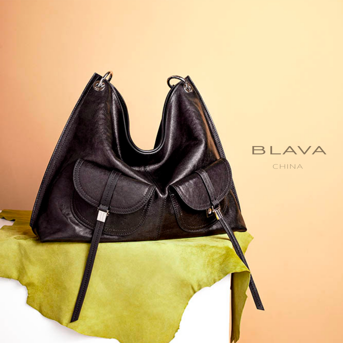 BLAVA Veg-Tanned Pocket Hobo Bag