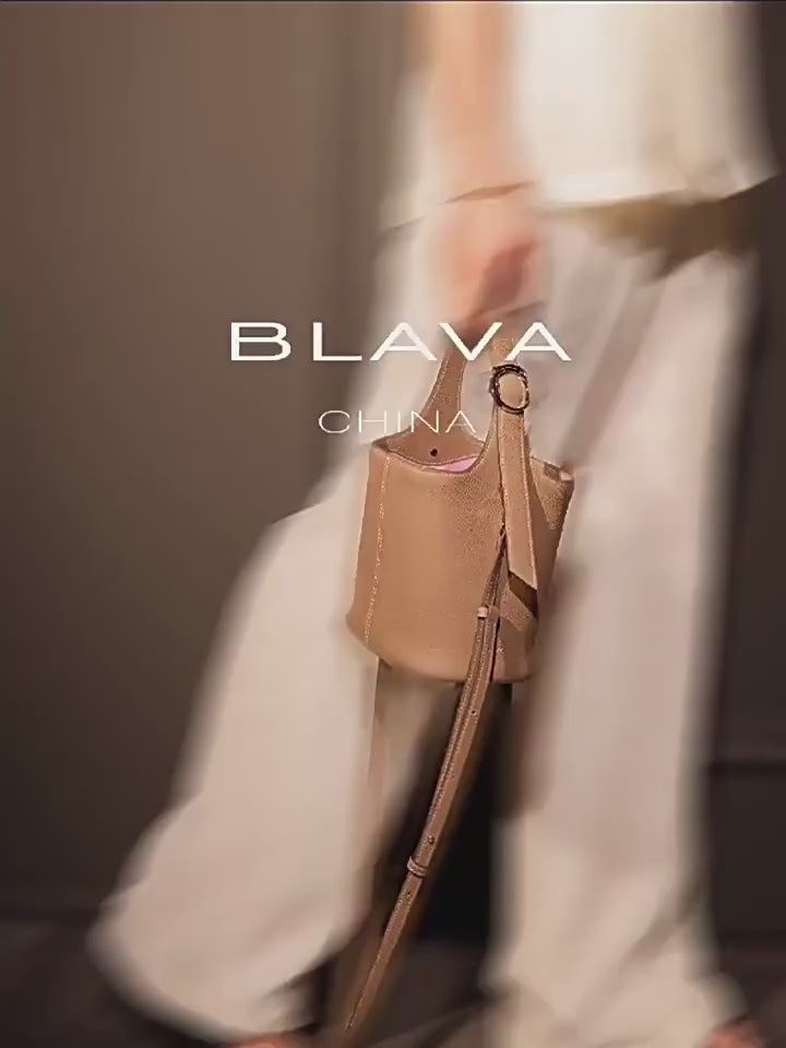 BLAVA Togo Leather Bucket Bag