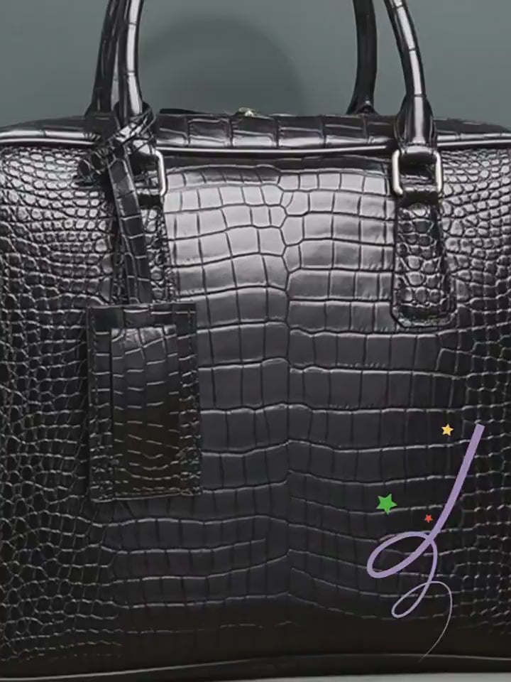 Men's Crocodile Leather Briefcase